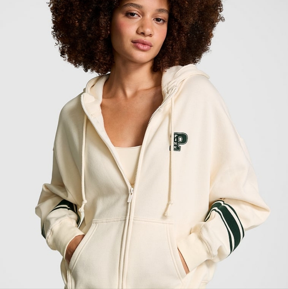 Vs Pink Nwt Varsity Zip Up